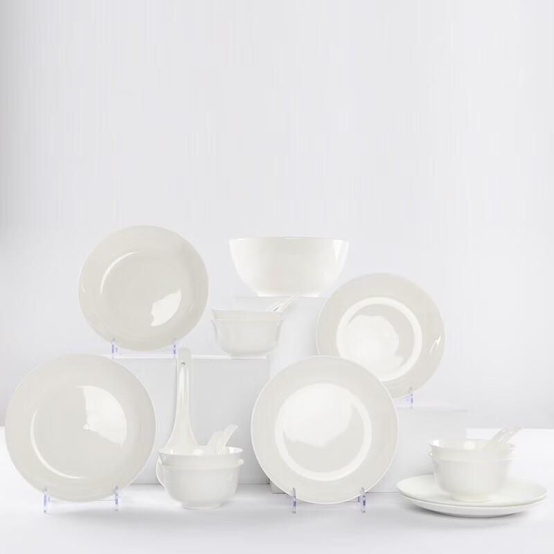 Snow White Gilded Bone China Dinnerware Set