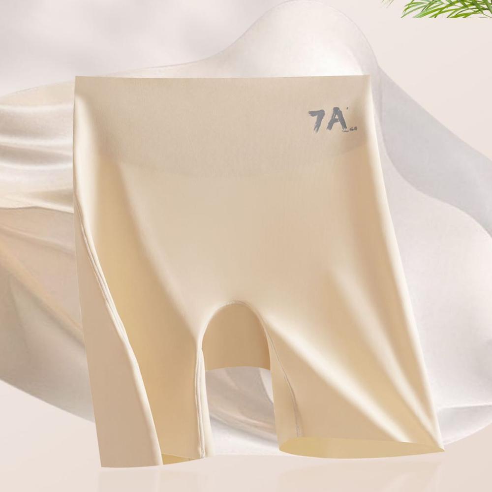 

Трусики-утягивающие трусики Ice Silk с высокой талией, бесшовные, бесследные, защитные шорты под юбкой L телесный