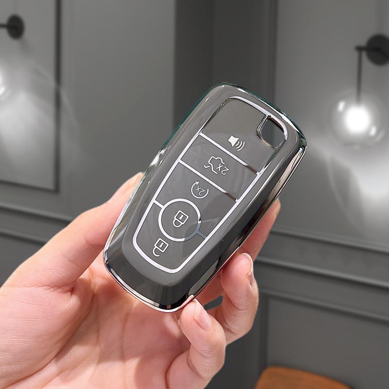 5 Buttons Soft TPU Car Key Case Cover for Ford Explorer Mustang Fusion Escape F150 F250 F350 F450 F550 Ford Raptor 2020 2021