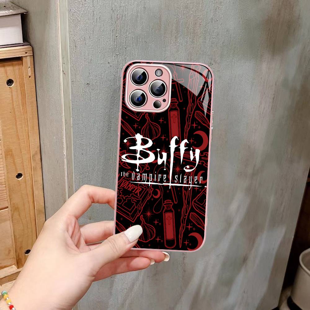 B-Buffy The Vampire Slayer Tempered Glass For Iphone 14 13 12 11 Pro Mini XS MAX 14Plus X XS XR Fundas