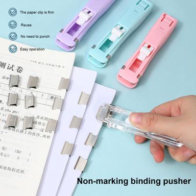 Push-Clip-Hefter, starke Bindung, schadet dem Papier nicht, rutschfeste Binder-Clips, Papierbefestigung, Hefter, Bürobedarf