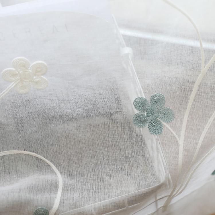 American Simple Solid Color Splicing Full Shading Nano-Coated Linen Curtains, Living Room Bedroom Finished Product Customization