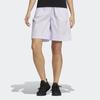 Adidas Casual Drawstring Waist Spliced Sports Shorts Women Bottoms Light-Purple HE9956