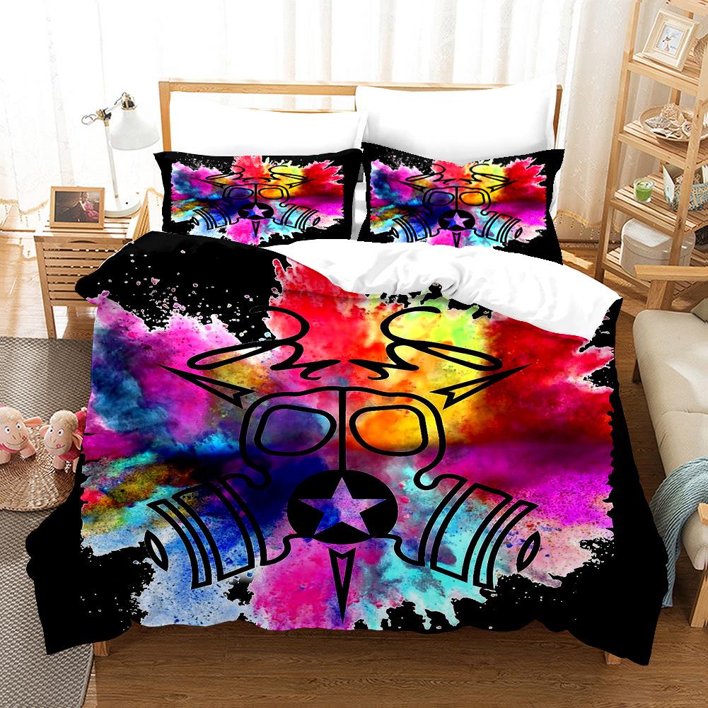 Abstract Art Pattern Colourful Graffiti Duvet Cover Set Polyester Comforter Cover King Queen Size for Kid Boy Girl Bedding Set