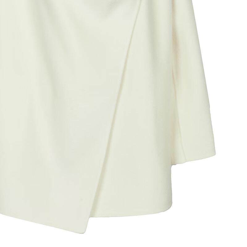 LESS 2025 Winter Loose Stand-Up Collar Wool Blend Coat