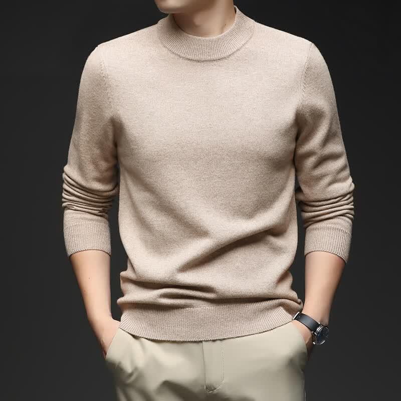 IMAGINEX Men's Merino Wool Semi-High Collar Sweater