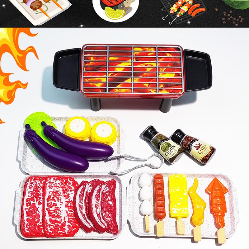 Kids Kitchen Play Set: Steamer, Hamburger, Pizza, and Simulated Food Toys