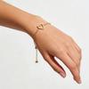 Hypoallergenically Stainless Steel Heart Hollow Bracelet Adjustable Fit Wristchain for Sensitive Skin Daily Wear