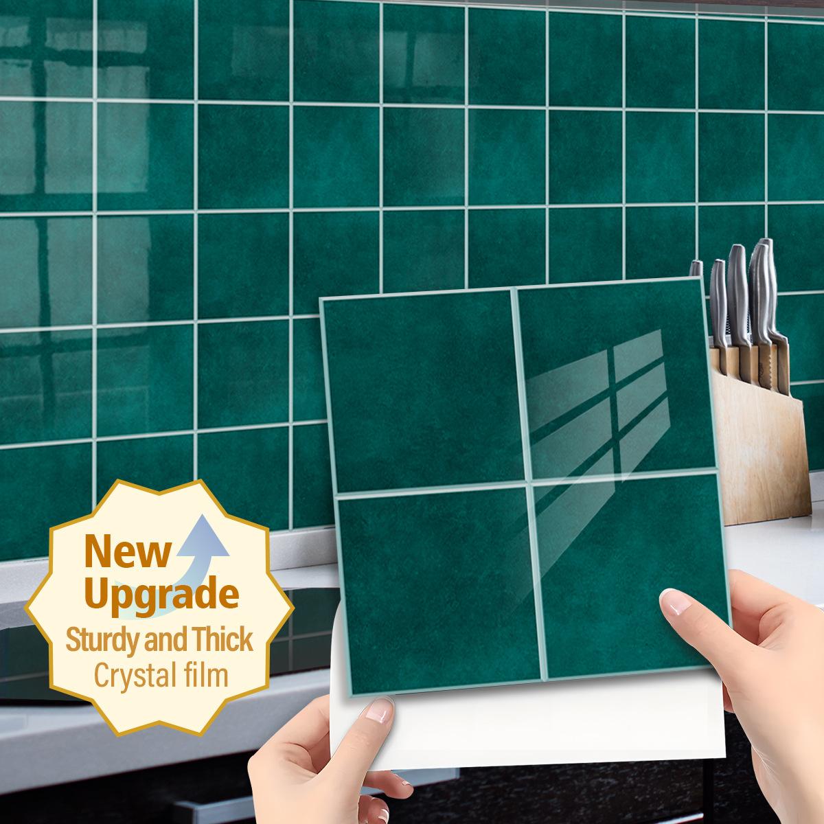 

Водонепроникна та маслостійка кухонна наклейка, наклейка на плитку, для кухні, ванної кімнати, самоклейка на стіну, потовщена 20X20cm/20piece