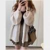 Popular lantern sleeve jacket women's spring and autumn shirt loose lazy solid color mohair sweater women's thin