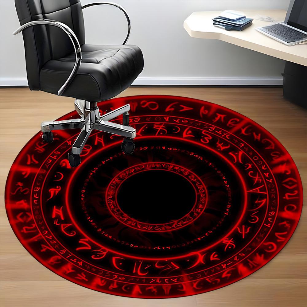1PC Enchanted Circle Chair Carpet for Office, Indoor Non-Slip Washable Carpet, Soft Comfortable Mat For Office Room Yy250930294
