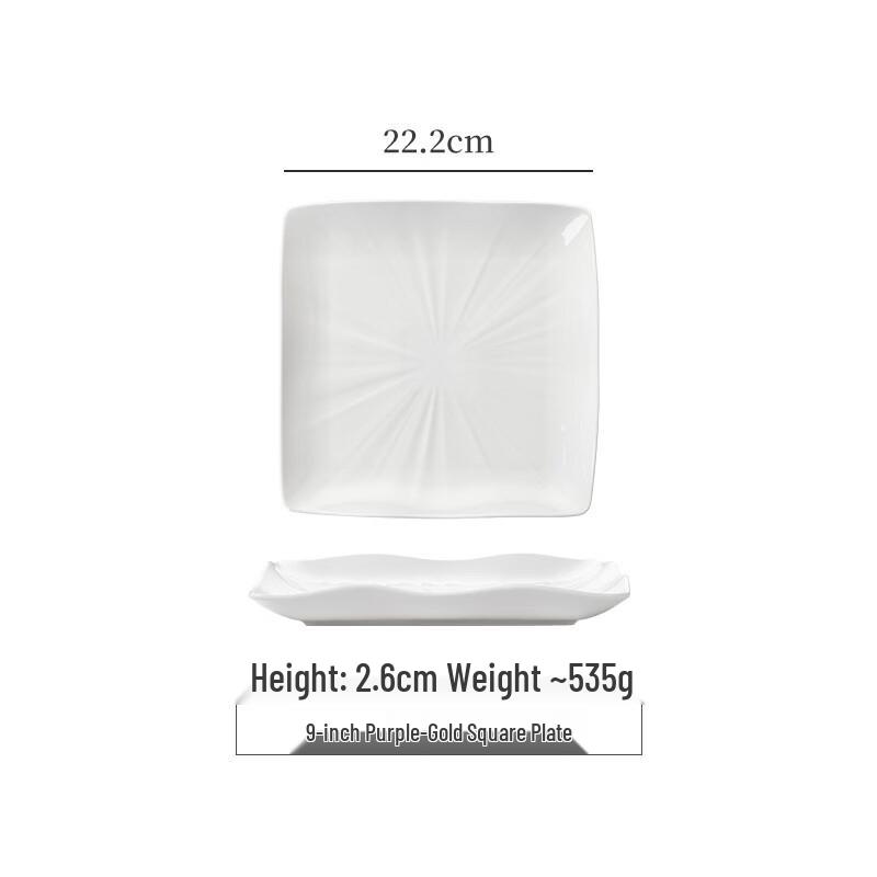 Dirien Ceramic Square Dinner Plate