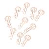 40PCS Key Paper Clip Metal Plating Portable Slip Resistant Bright Color Compact for Office School Ho