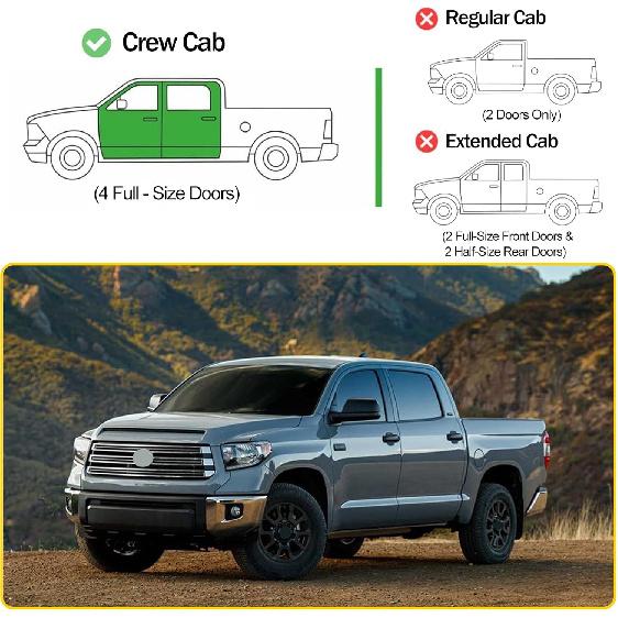 LLKUANG Car Inner Door Armrest Panel Decoration Strip Trim Compatible with Toyota Tundra 2014-2020 Pickup Car Door Protective Panel Cover