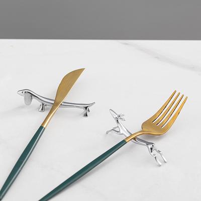 Metal Cutlery Rack, Deer-Shaped Chopstick Rest, Zinc Alloy Chopstick Rest, Tableware, Home And Kitchen Accessories Rack