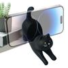 Cute Cat Phone Holder Cute Animal Desk Resin Phone Stand Cat Stretching Figurine Phone Cradle for Cat Lover Home Desk Decoration