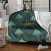 Custom Name Christmas Tree Theme Printed Blanket - Perfect for Couch, Bed, Travel & Outdoor Use | Machine Washable, Cozy & Durable.