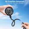 Portable Neck Fan, 2600mAh Battery Operated Ultra Quiet Hands Free USB Fan with Strong Wind, 360° Adjustable High Flexibility Wearable Personal Fan