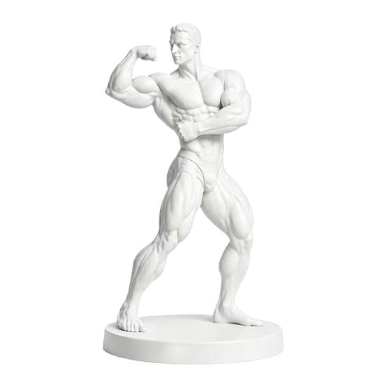 3D Printed High Front Biceps Pose Male Bodybuilder Figurine Muscle