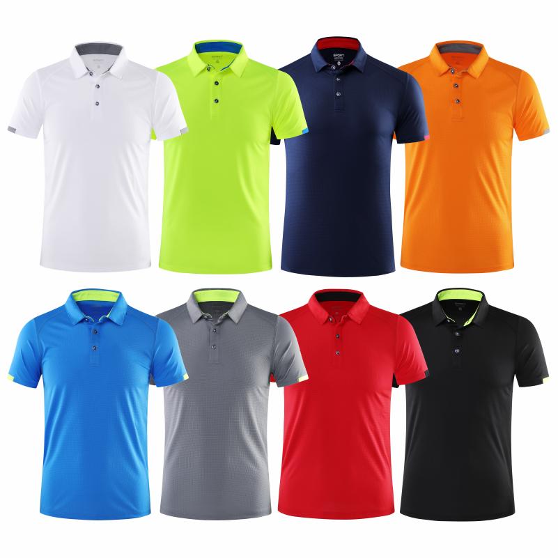 Lässiges Sport-POLO-Shirt mit Kragen, kurzärmelig, schnelltrocknend, Fahrradanzug, Fitnessanzug für Herren