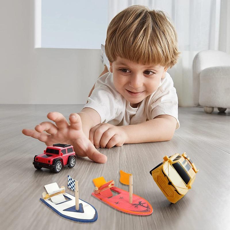 1Pc DIY Wooden Sailboat Rubber Band Paddle Boat Paint and Decorate Wooden Sailboat for Birthday Carnival Party DIY Craft