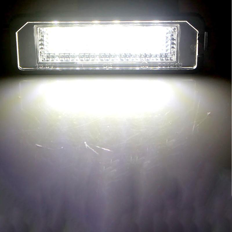 2Pcs Car Led Bulbs Number License Plate Light White For VW Polo (6N2.9N.6R) 2000-2014 Canbus Error Free Car Styling License Plate Lights 2