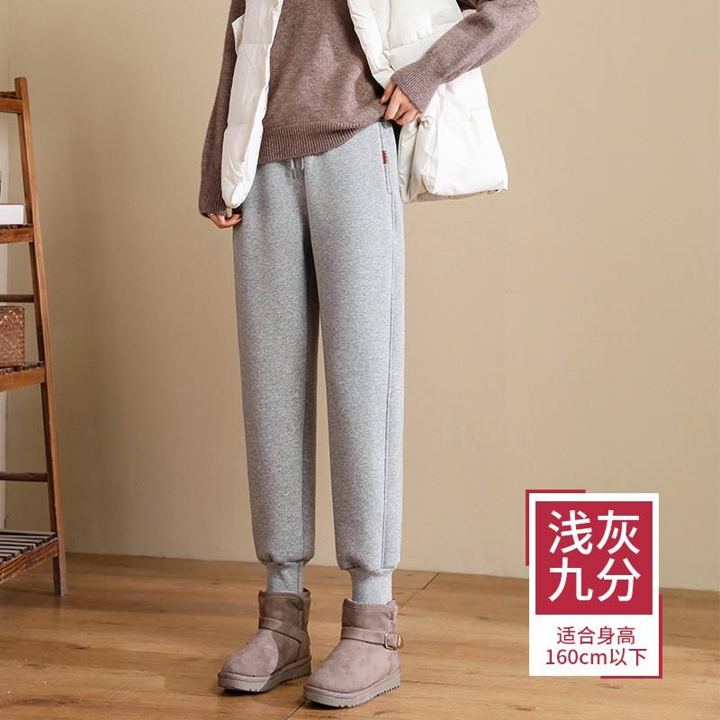 Große Größen Damen Dicke Fleecegefütterte Jogginghose Hoher Bund Warme Winter Freizeithose