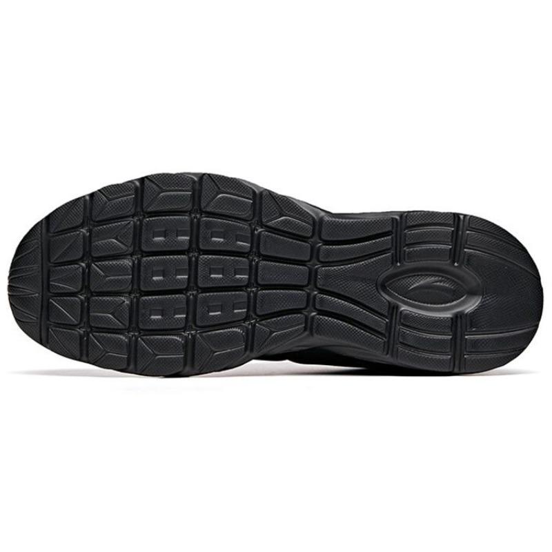 Anta Leather Surface Low Top Running Shoes Mens Black Gold 91835529-9
