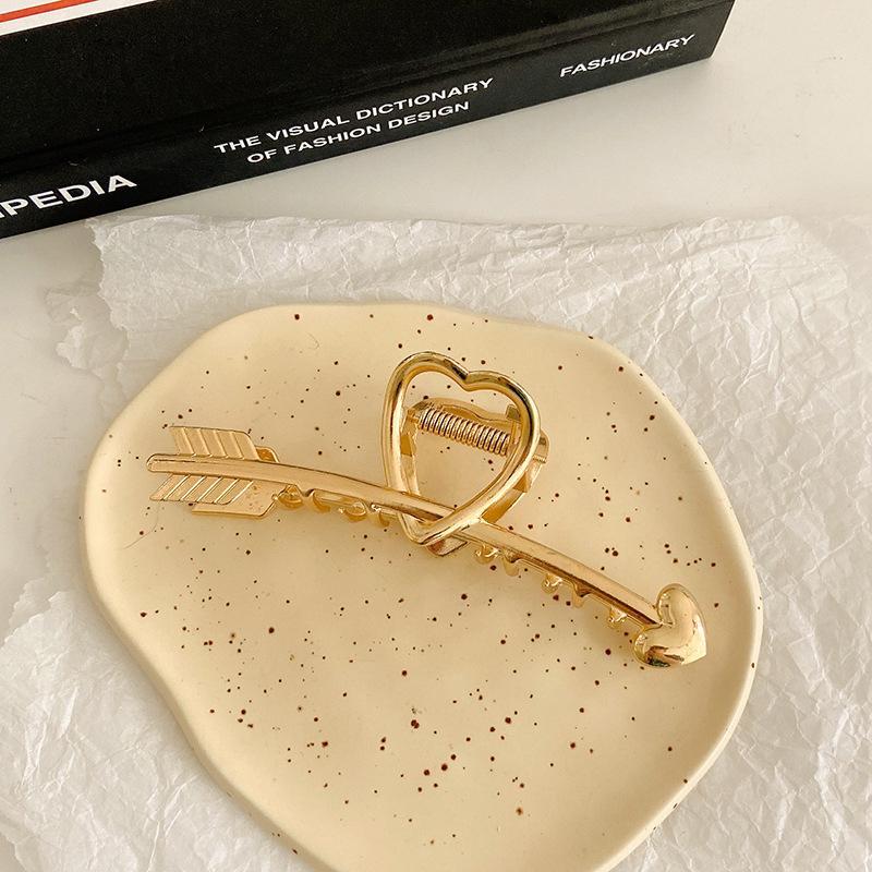 Women Fashion Gold Hollow Geometric Hair Claw Retro Hair Clips Barrette Hair Crab Hair Clips Headband Hairpin Hair Accessories