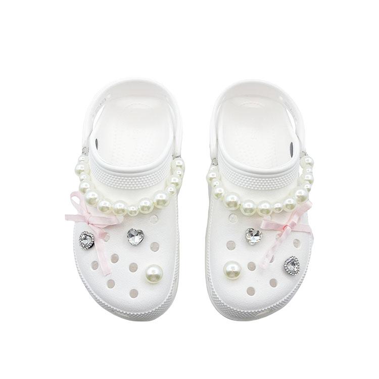 Crocs Classic Platform Lined Clog EVA Cute Campus Hole Shoes Unisex White