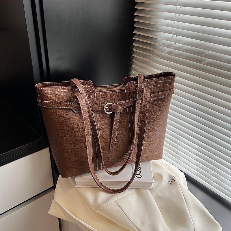 Autumn/Winter Large Capacity Fashion Shoulder Tote - Versatile & Stylish кофейный