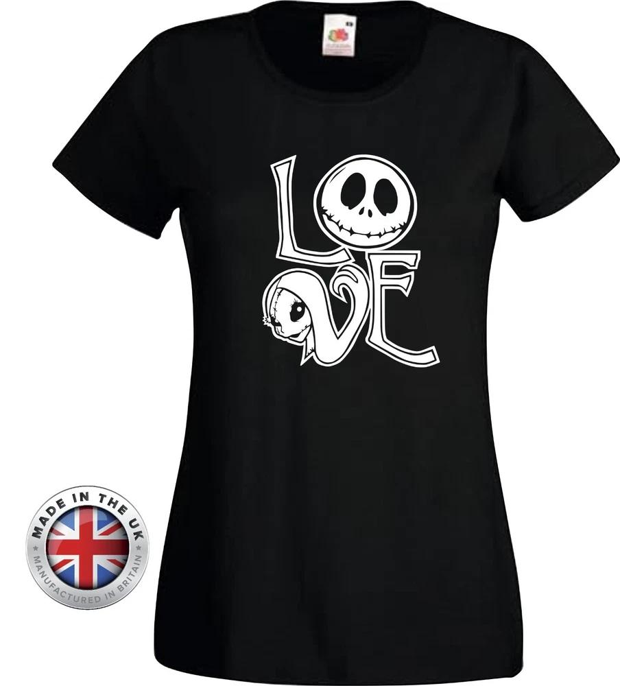 Nightmare Before Christmas Tshirt Jack Sally Love UnisexLadies Fit TShirt S