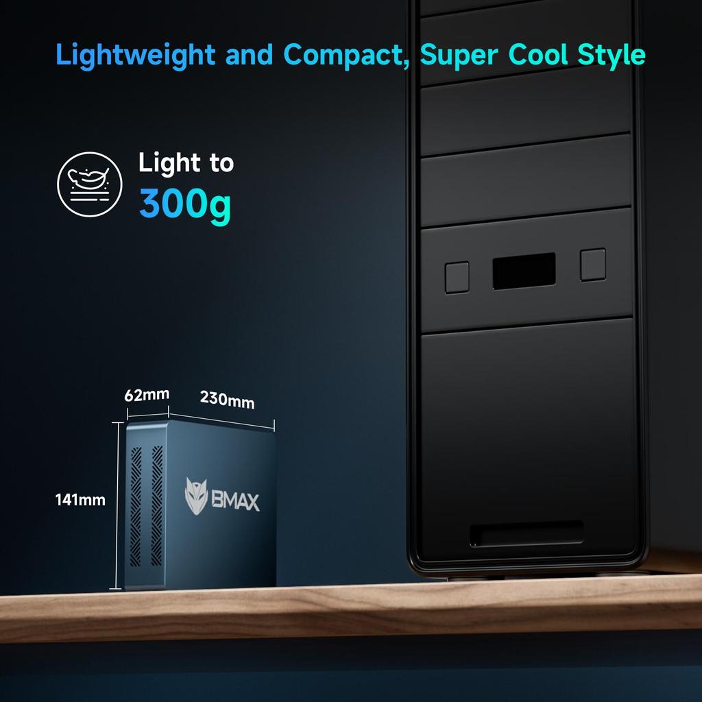 Mini Pc BMAX B2 Power 8G+256G SSD Intel Celeron Processor 5205U  Intel UHD Graphics  Window 11