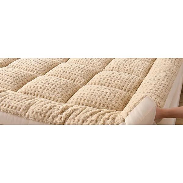 WTEMPO Plaid Printed Foldable High Quality Soft Mattress School Dormitory Mattress Winter Thickened Plush Bedroom Bed Sheet Tatami Plush Pads