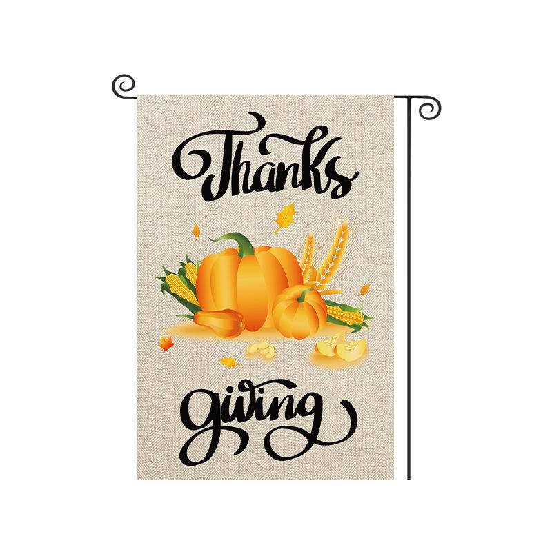 Thanksgiving Pumpkin Harvest Garden Flag for Outdoor Autumn Decor