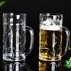 1PC 500ml/1000ml Creative Transparent Plastic Water Cup Large Capacity Anti-fall Beer Cup Home Office Bar Tea Juice Coffee Mugs