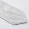 [Ojie] Men's Tie, Silver, 100% Silk, Made in Japan, Formal Tie, Ceremonial Wear, Wedding, Reception, Business