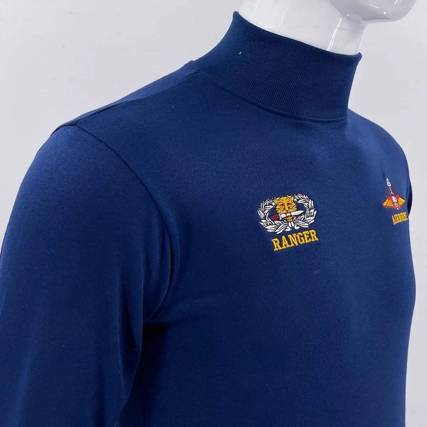 T-Shirt Königlich Thailändische Armee Ranger Tiger Schwert Luftlande Militär Soldat Thailand Rollkragen Langarm Gesticktes Logo Schnelltrocknend Herren Damen Unisex