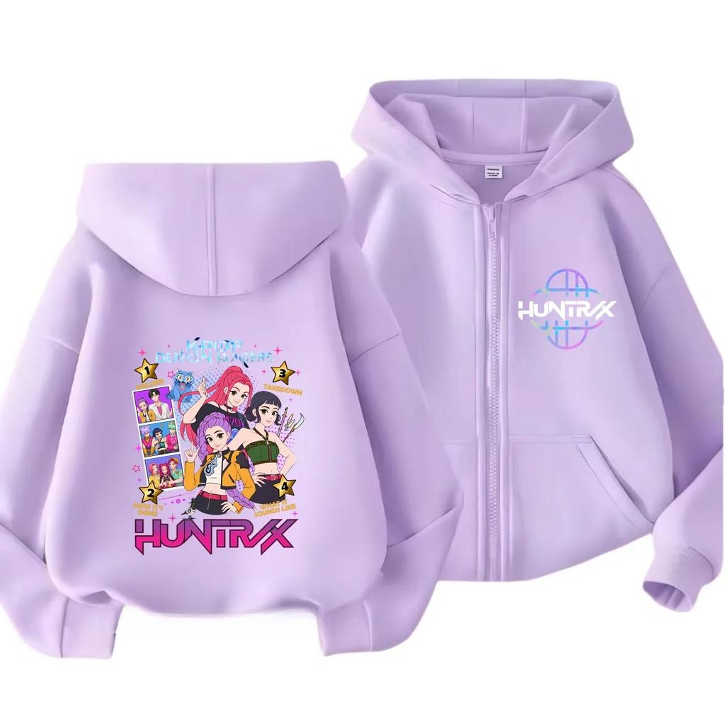 Y2k Zip Up Sweatshirts Kpop Demon Hunters Hoodie Jas Kinderkleding Kid Meisje Jongen Sweatshirt Rits Hoody Baby Casual Top