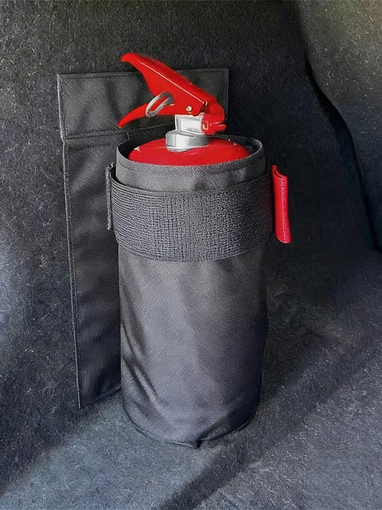 Car Fire Extinguisher Organizer Trunk Oxford Storage Bag Backseat Storage Trunk Mount Bracket for Fire Extinguisher Storage