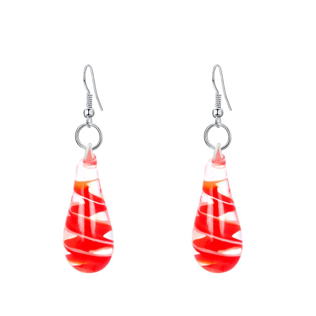 Art Earrings for Women Teen Girls Mom Sister, Murano Glass Baroque Art Glazed Waterdrop Dangle Earring Jewelry Gifts for Her