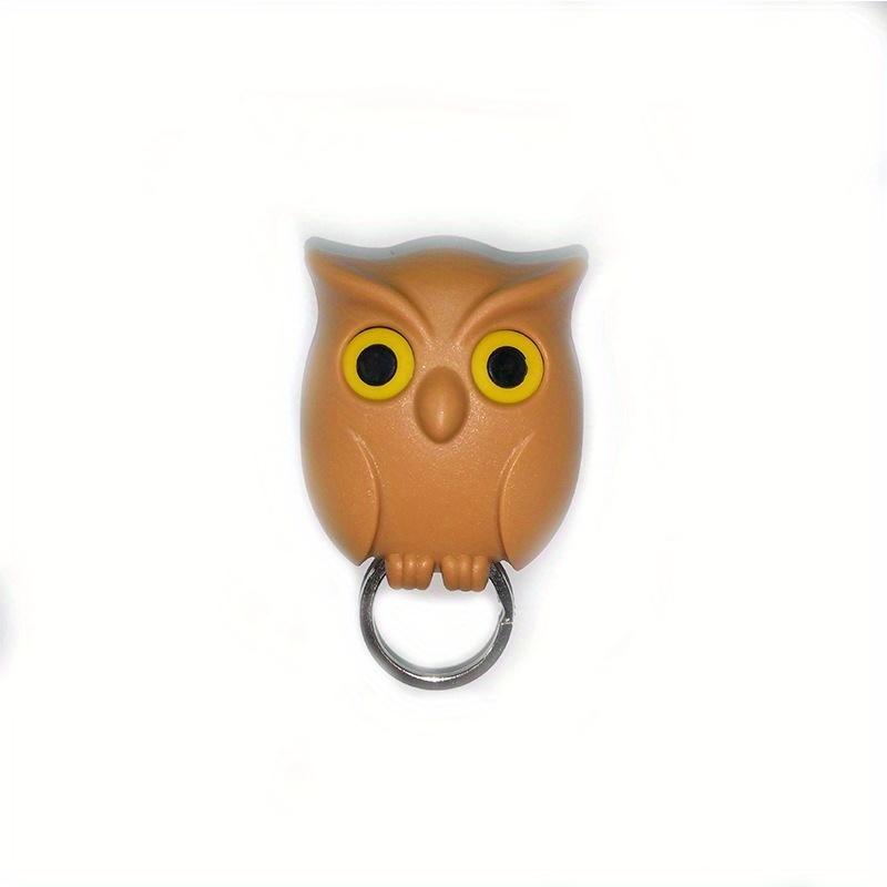 

1pc Owl Key Hook Door Porch Wall Hanging Arrangement and Storage Nail Free Home коричневый