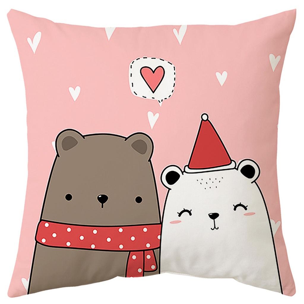 Decorative Pillowcase Cute Animal Square Sofa Cushion Cover Home