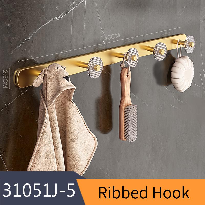 Bathroom Accessories Set Acrylic+Aluminum Alloy Towel Rack Shelf Bar Wall Mounted Toilet Paper Brush Holder Clothes Hook 31000