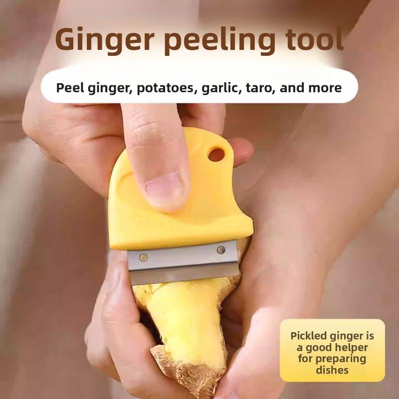 Scraping Ginger Peel Tool - Home Use Stainless Steel Ginger Peeler - Kitchen Potato Peel Cutter