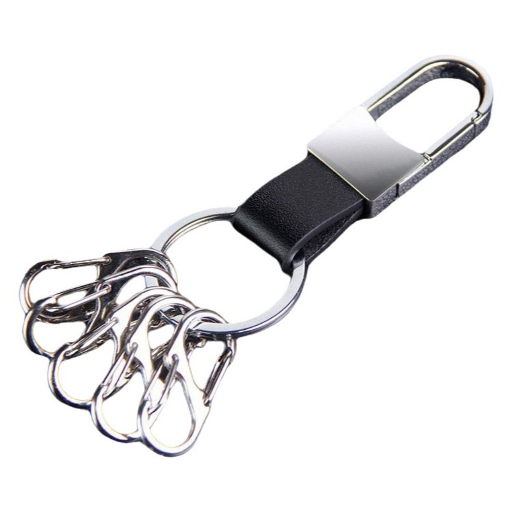Minimalist Men's  Leather Car Key Ring Durable Car Key Holder Waist Hanging Key Chain  Party Gift