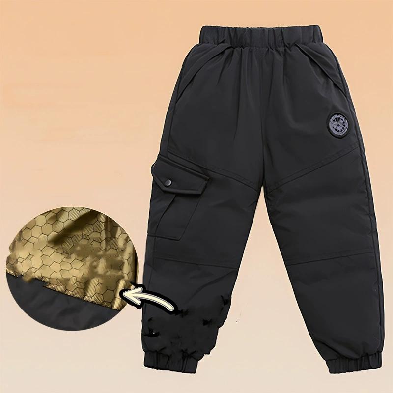 Children's Winter Children's Down Pants Boys' Outer Wear Winter Thickened Small and Medium-sized Children's Baby Girls' Overalls