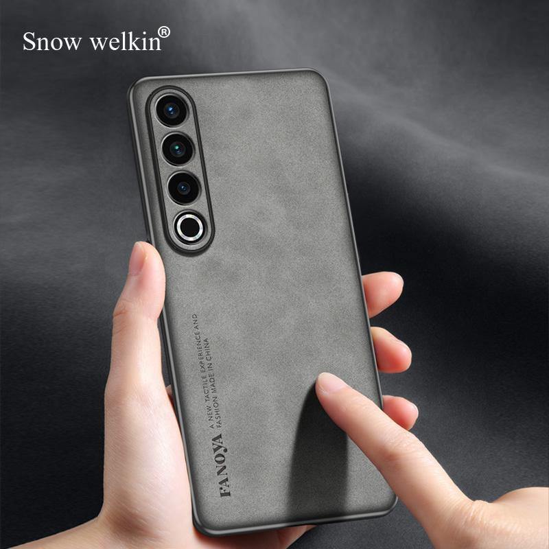 For Meizu 21 Pro Meizu21 Luxury Sheepskin Leather Shockproof Silicone Case For Meizu 21 Note 20 Pro Phone Case Cover Coque