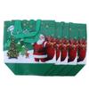 (5pcs In A Pack) Christmas Model A Red Old Man Snowman Thickened Non-woven Tote Bag