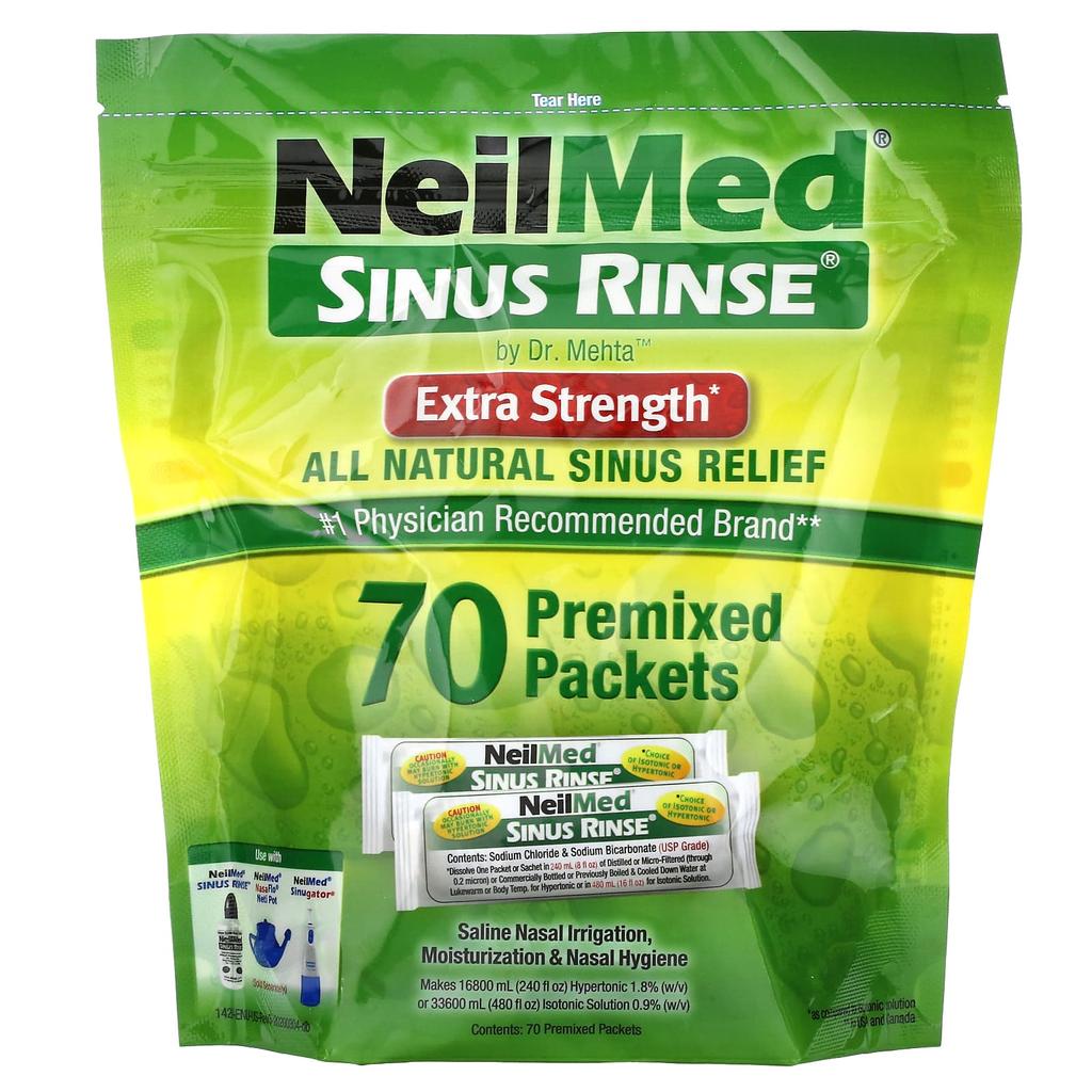 Sinus Rinse, Extra Strength, Premix 70 Packs